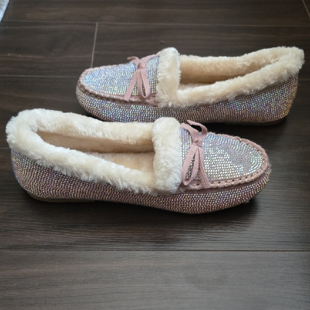 NWT JustFab Rhinestone Moccasins - Picture 3 of 6